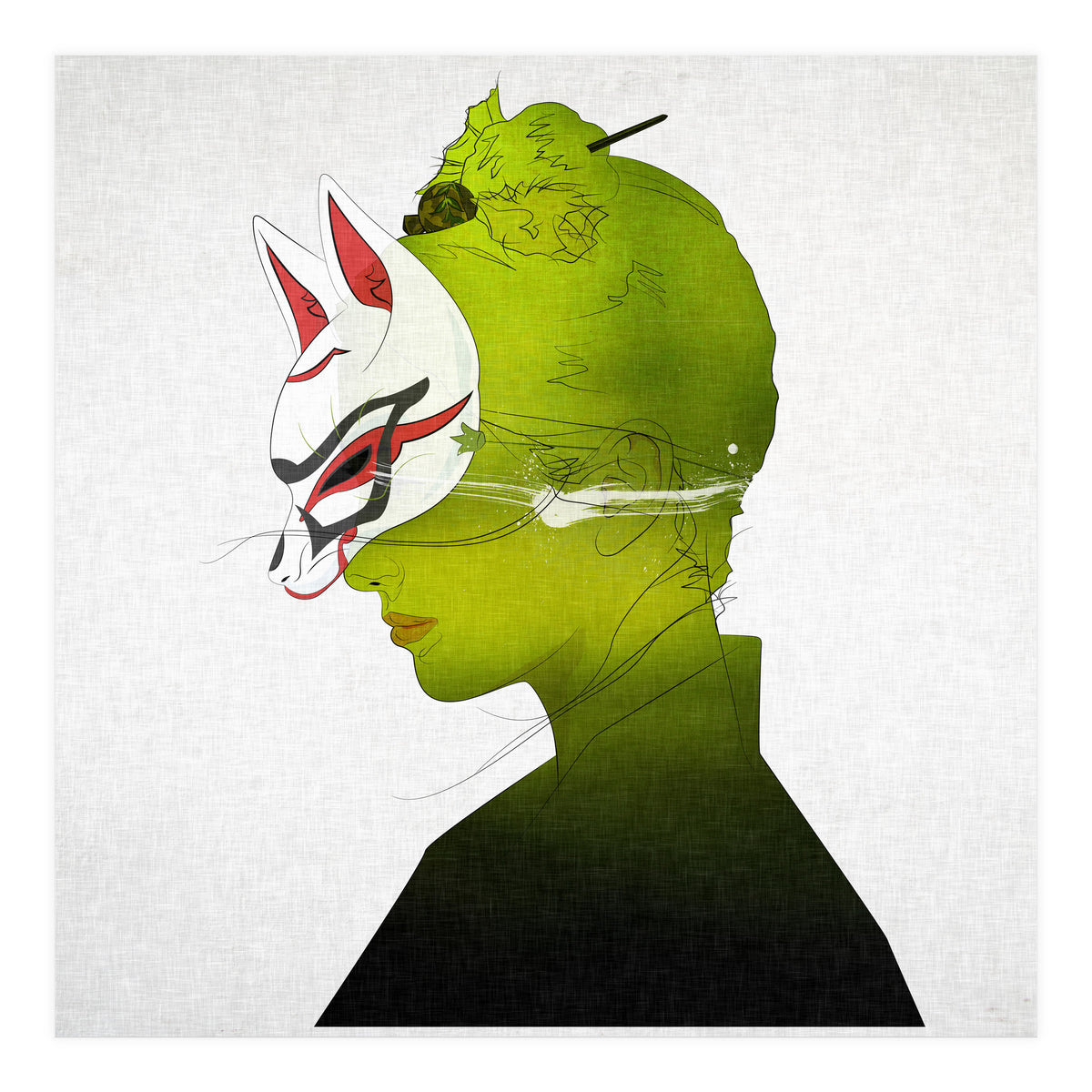 Fox Mask Side Face (Print Only)