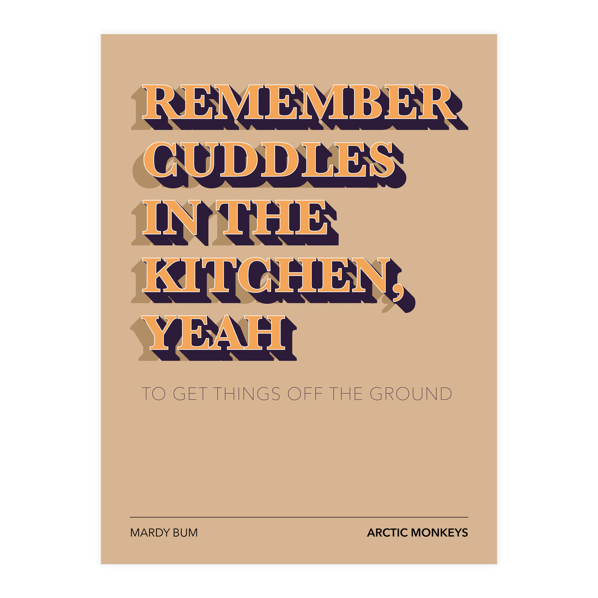 Arctic Monkeys - Mardy Bum (Print Only)