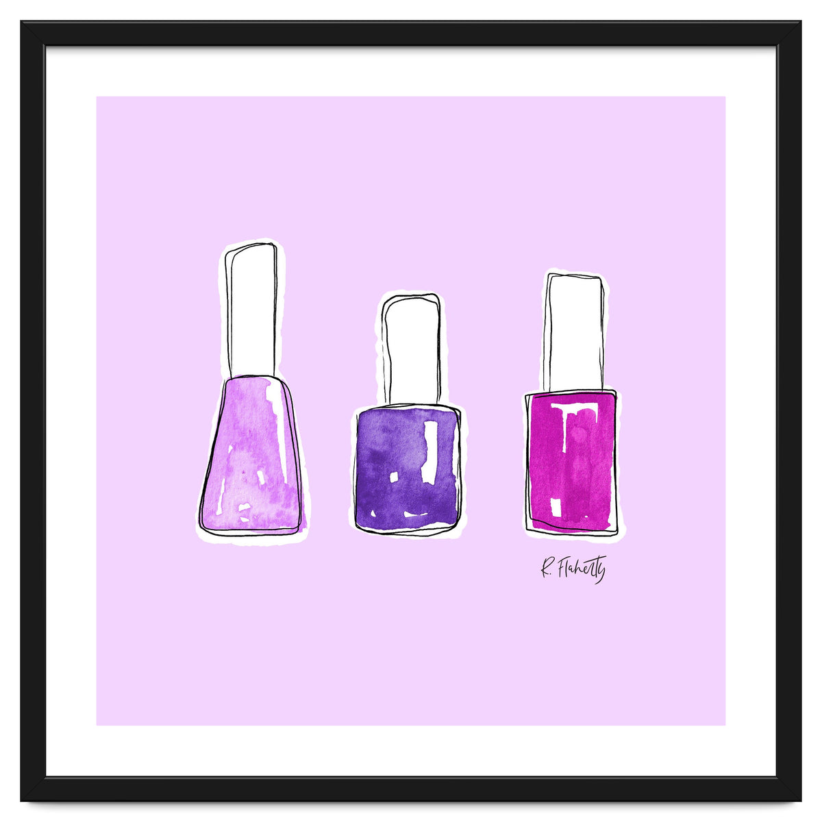 Nail Polish Watercolour | Purple