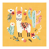 White Llama With Flowers (Print Only) thumbnail