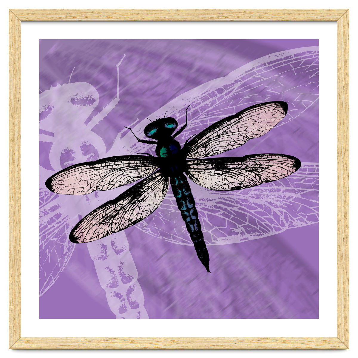 Blue dragonfly vector