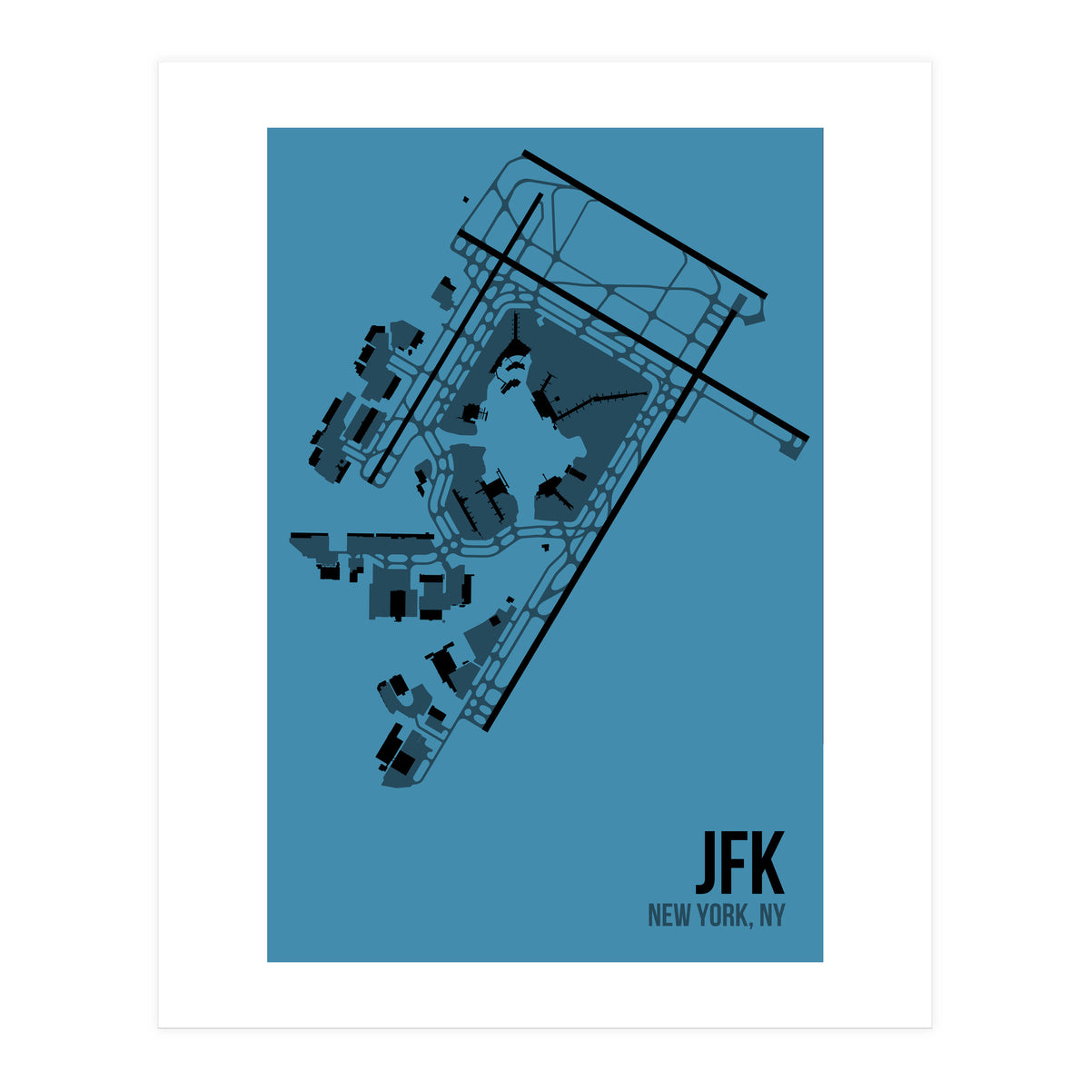 New York JFK Airport Layout (Print Only)