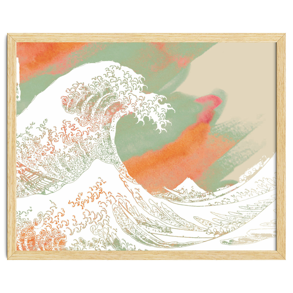 Calm into Great Wave Paint  I