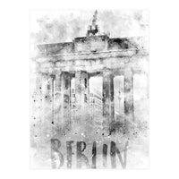 Monochrome Art BERLIN Brandenburg Gate | Watercolor (Print Only)