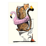 Cheetah on the Toilet, Funny Bathroom Humour (Print Only) thumbnail
