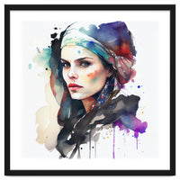 Watercolor Pirate Woman #5