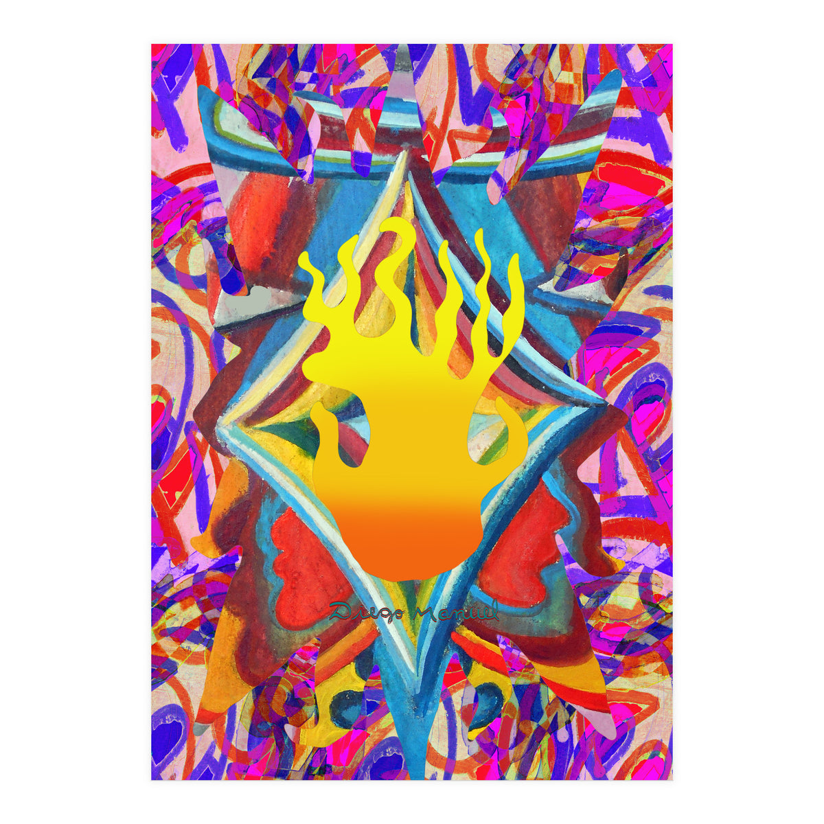 Fuego Y Graffiti 30 (Print Only)