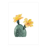 Botanical Illustration Yellow Cactus Flowers (Print Only) thumbnail