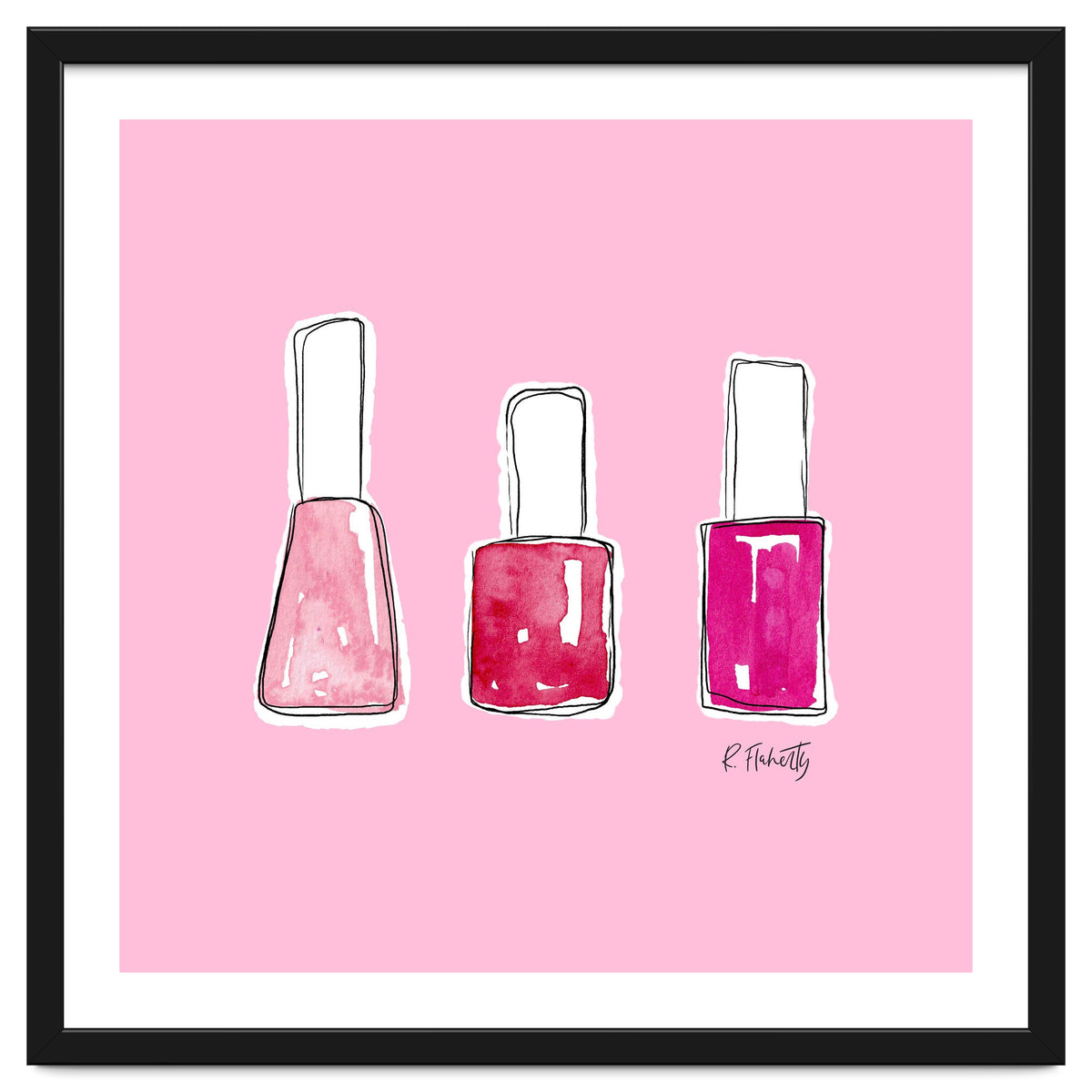Nail Polish Watercolour | Pink