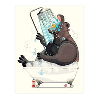 Hippopotamus in the Bath, Funny Bathroom Humour (Print Only)