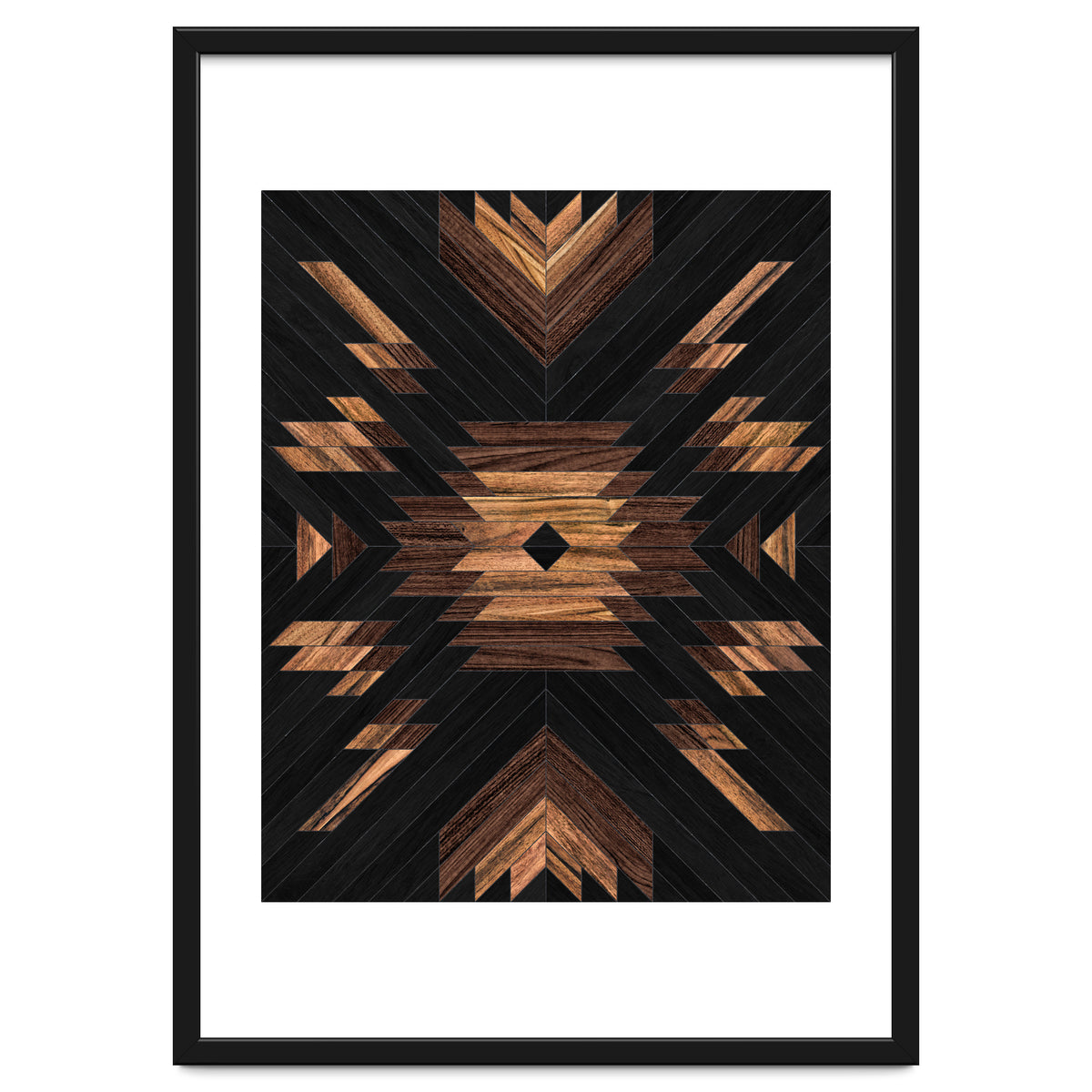Urban Tribal Pattern No.7 - Aztec - Wood