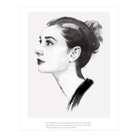 Audrey Hepburn, Quote Black (Print Only)