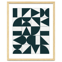 My Favorite Geometric Patterns No.17 - Green Tinted Navy Blue