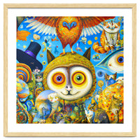 Chaotic and Colorful Fantasy Creatures Art Print