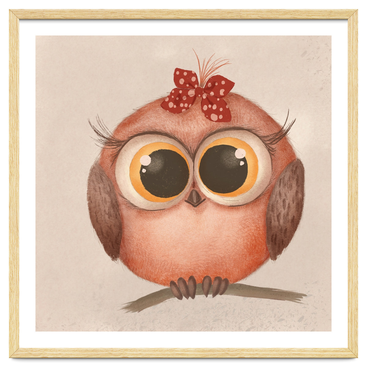 Woodland Nursery - Baby Owl Illustration