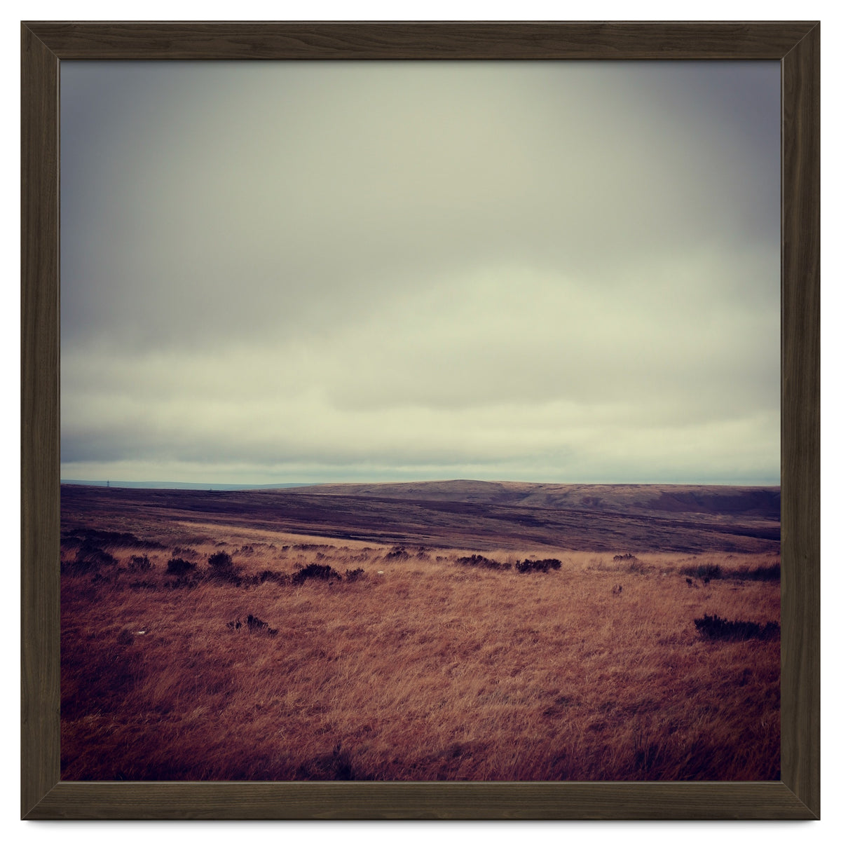 Bleak winter landscape of Saddleworth Moor