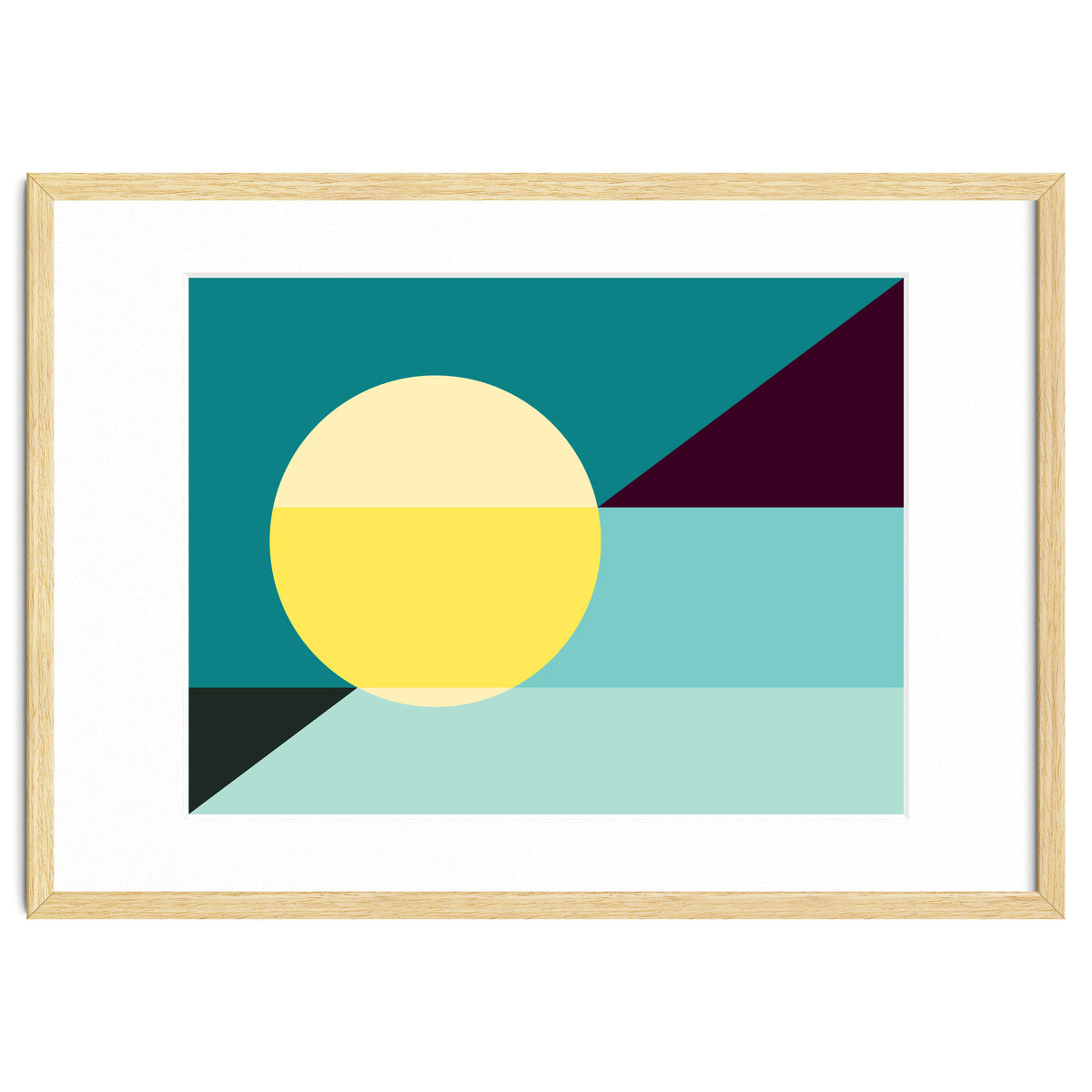 Geometric Shapes No. 3 - teal, purple & yellow