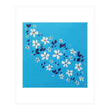 Flowers On Blue  (Print Only) thumbnail