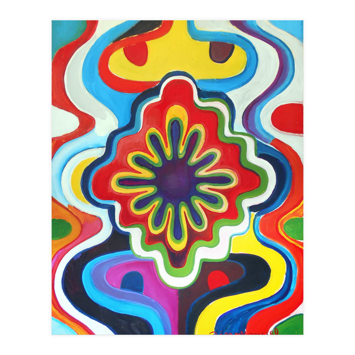 Graffiti Con Flor (Print Only)