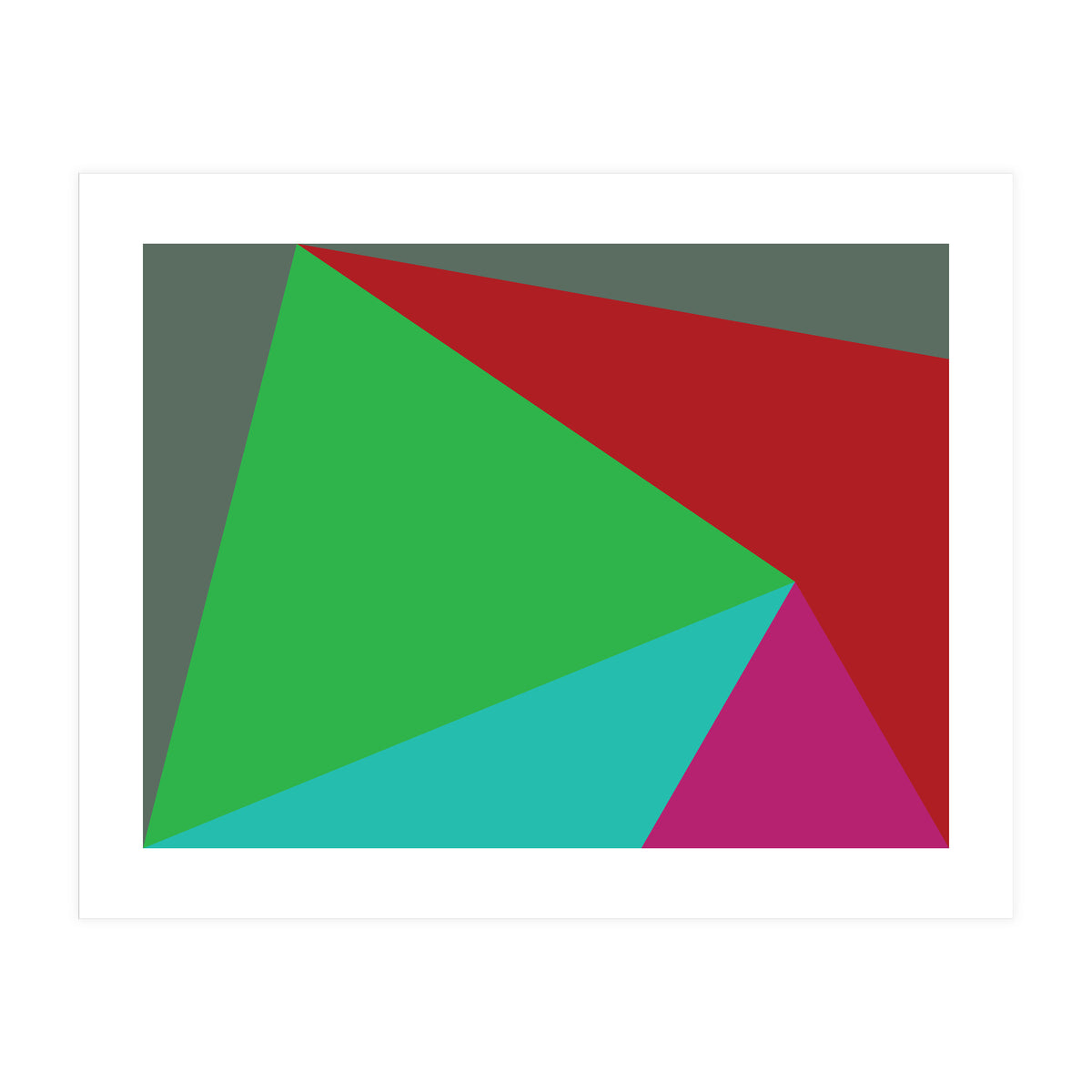 Geometric Shapes No. 19 -  green, magenta & blue (Print Only)
