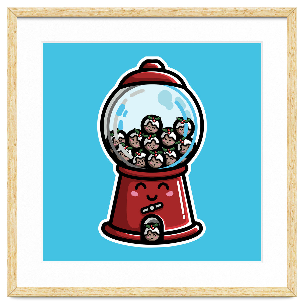 Kawaii Cute Christmas Pudding Gumball Machine