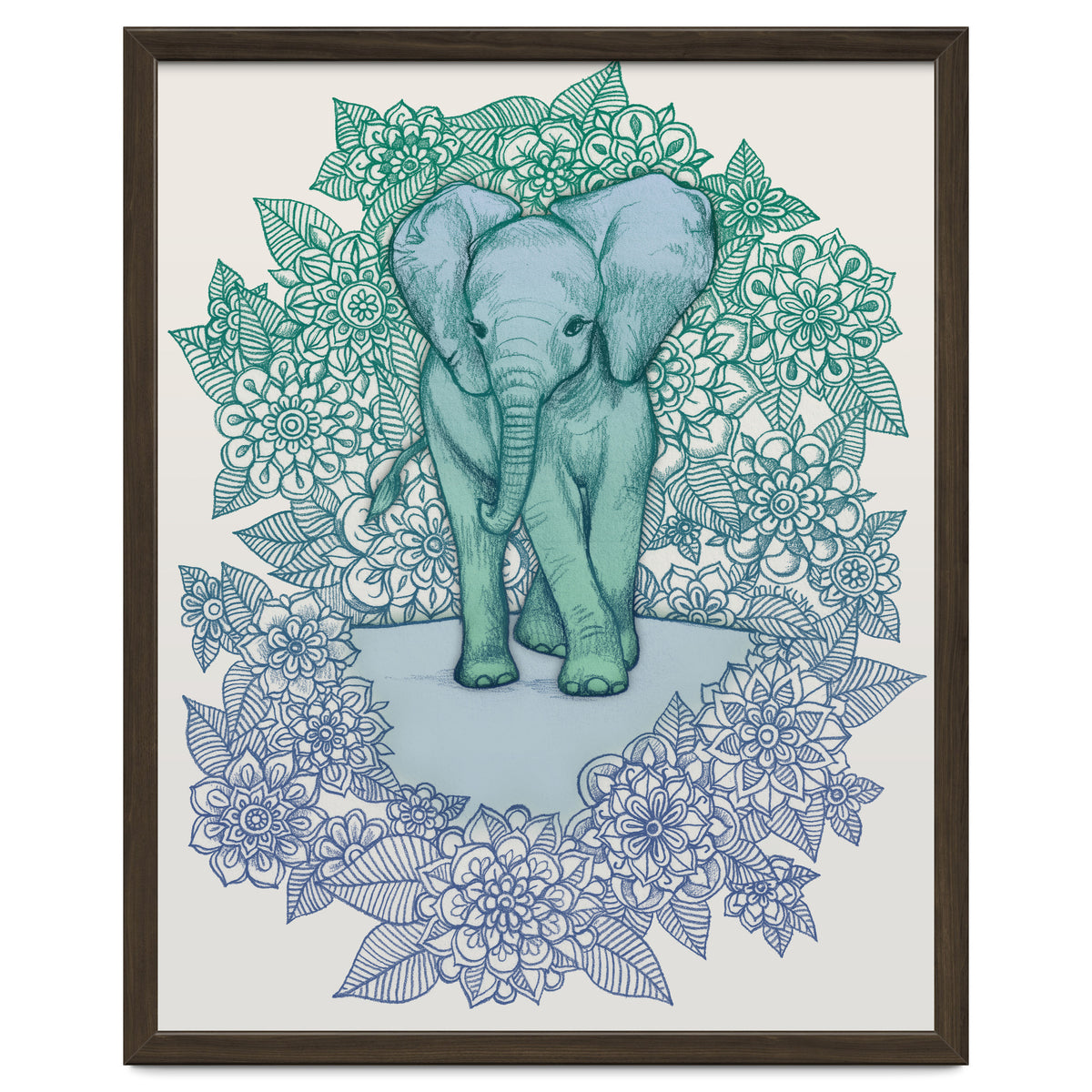 Emerald Elephant in the Lilac Evening