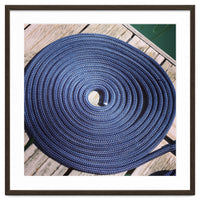 Blue rope coil