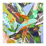 Jungle Plants, Tropical Nature Dark Botanical Illustration, Eclectic Colorful Forest Painting (Print Only) thumbnail
