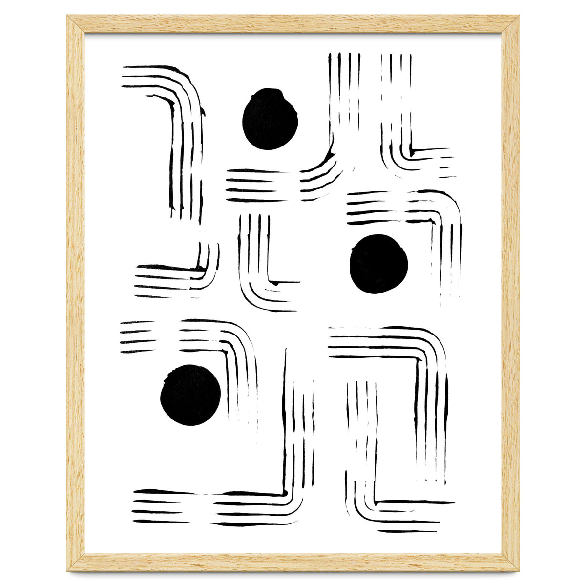 Mid-Century Modern Monochrome Print #1