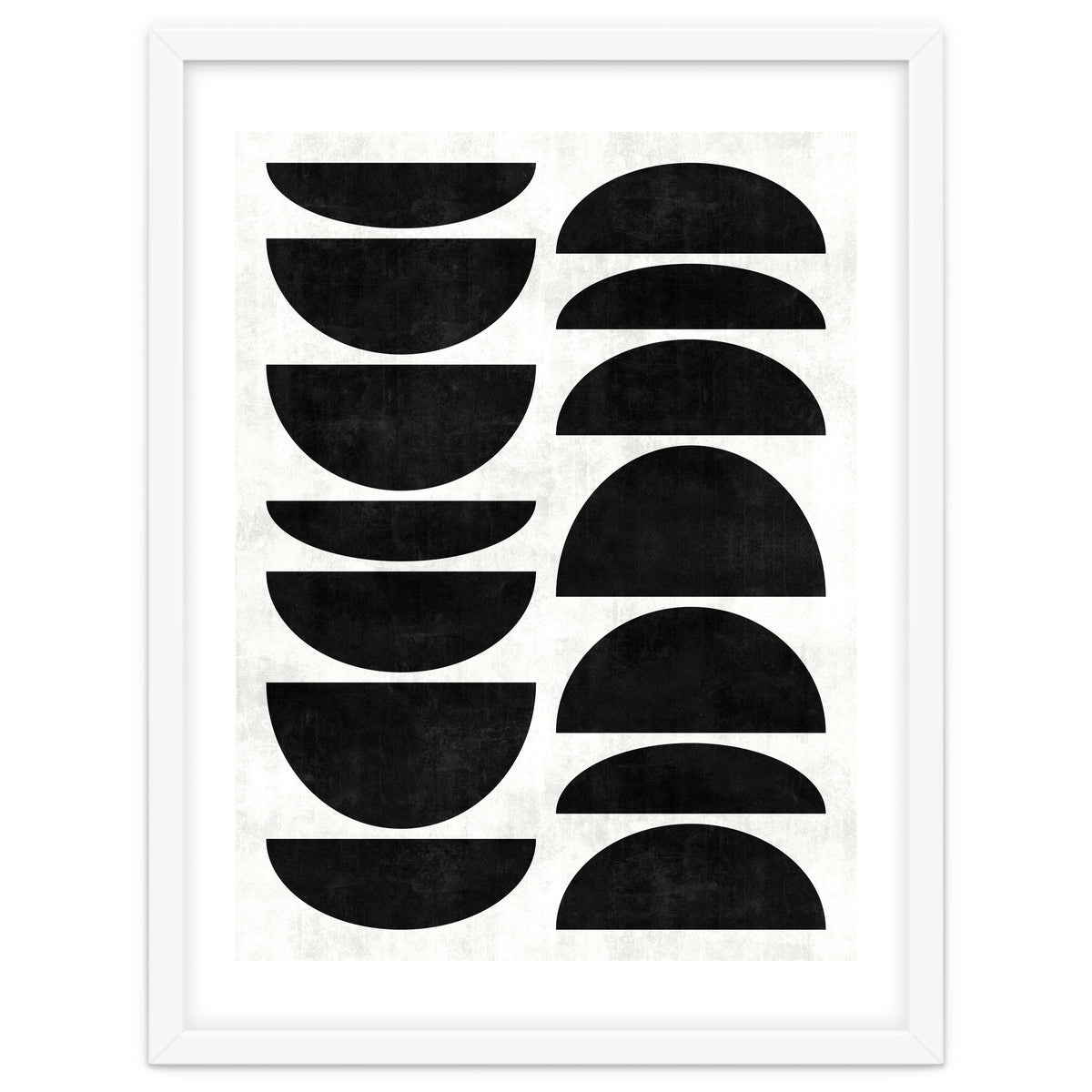 Mid-Century Modern Pattern No.9 - Black and White Concrete