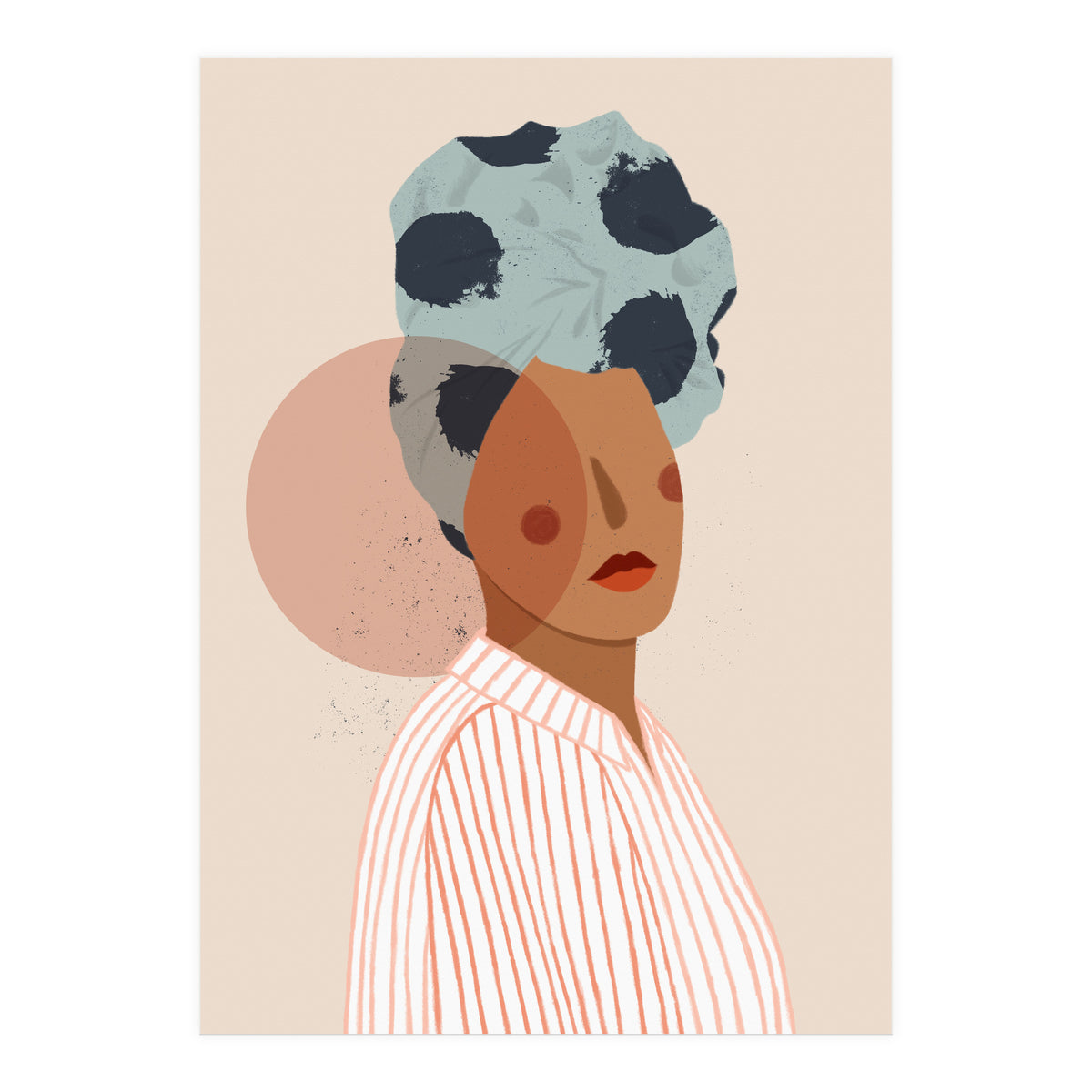 Lady with stripes (Print Only)