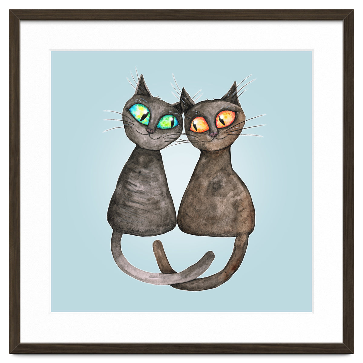 Two cute loving cats