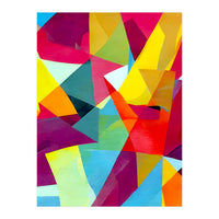 The Abstract Bohemian, Contemporary Geometric Shapes Painting, Eclectic Colorful Maximalist Modern (Print Only)