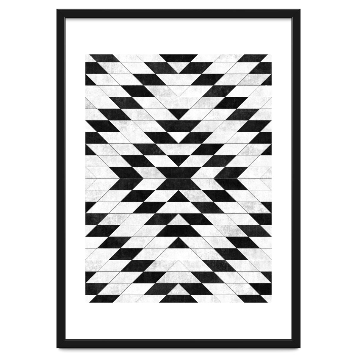 Urban Tribal Pattern No.15 - Aztec - White Concrete