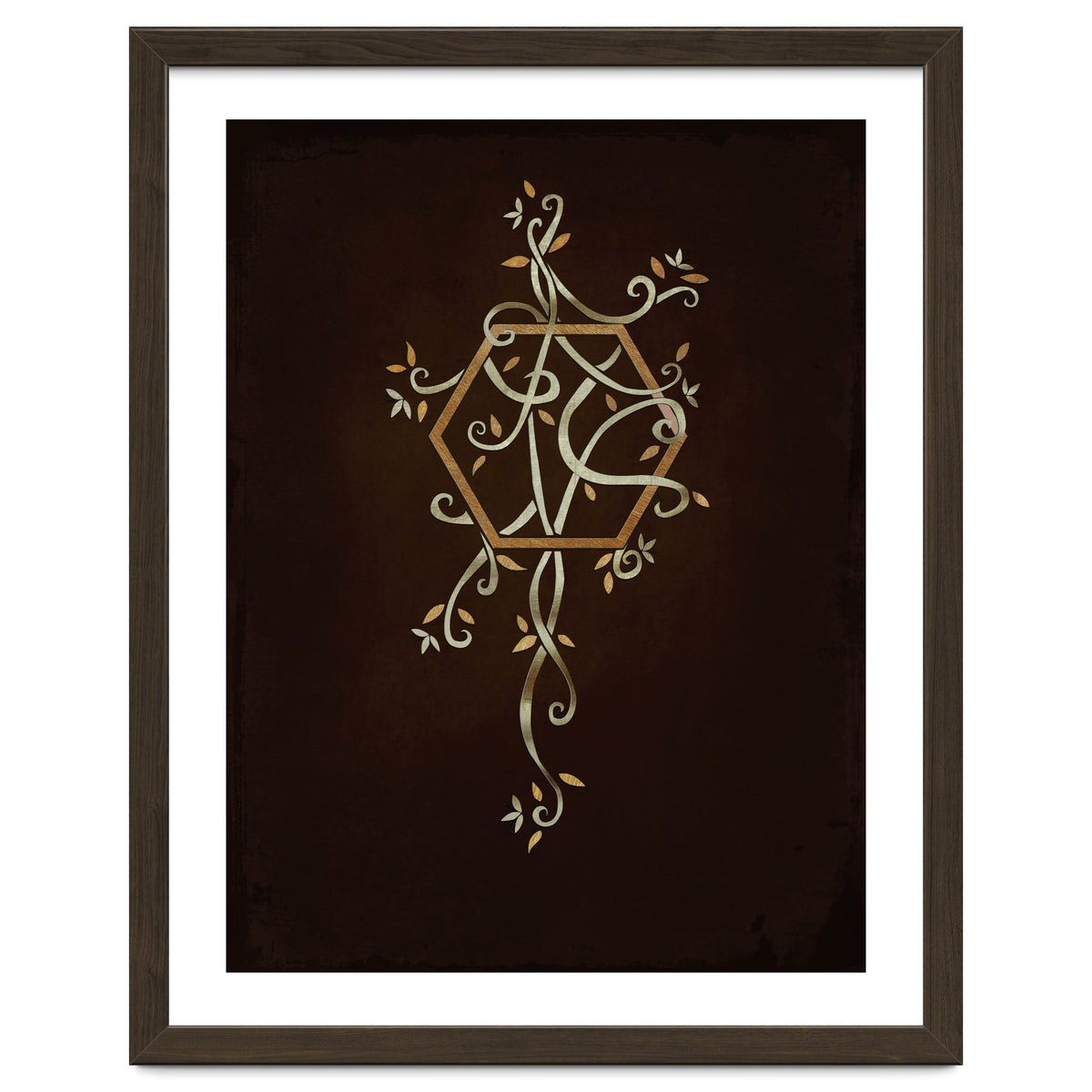 Flowering golden hexagon