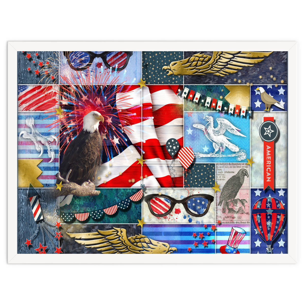 Americana Eagles Collage