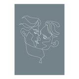 gay love line art-blue (Print Only) thumbnail