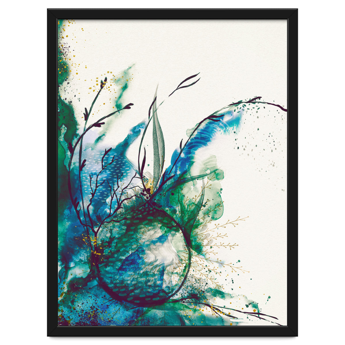 Abstract Sea Watercolour