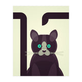Mid Century Geometric Black Cat (Print Only) thumbnail