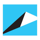 Geometric Shapes No. 70 - sky blue & black (Print Only) thumbnail