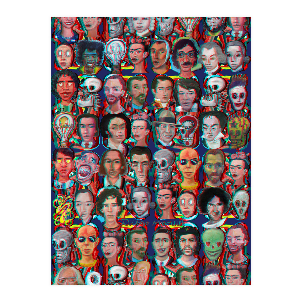 Formas 14 34 3d And Retratos 1 (Print Only)