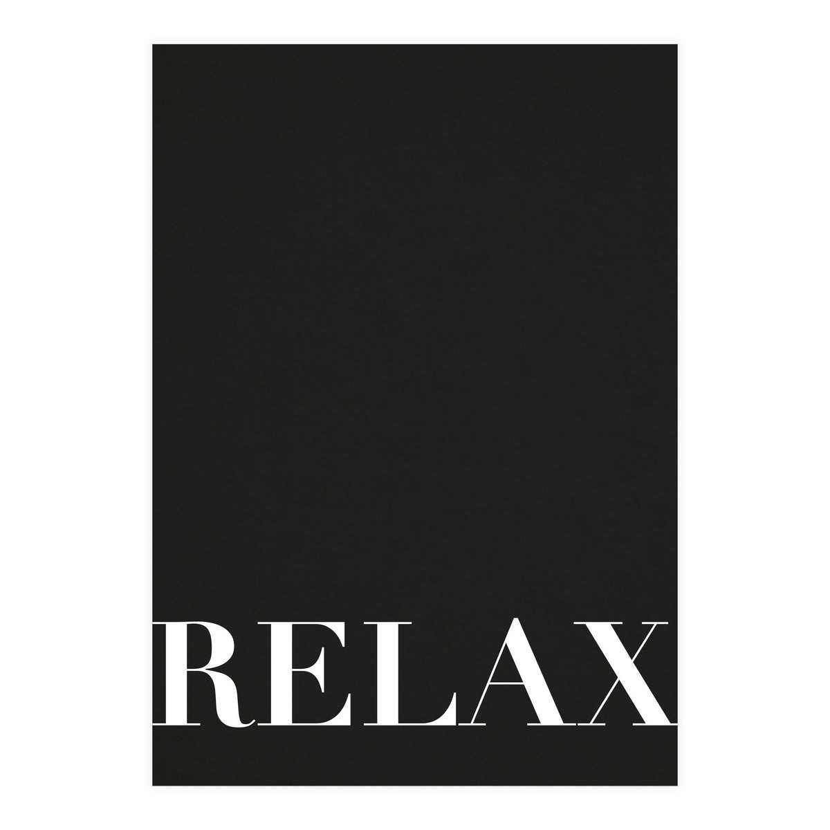 Relax Black (Print Only)