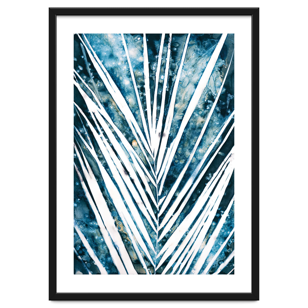 Indigo Blue Botanical Leaves No. 4