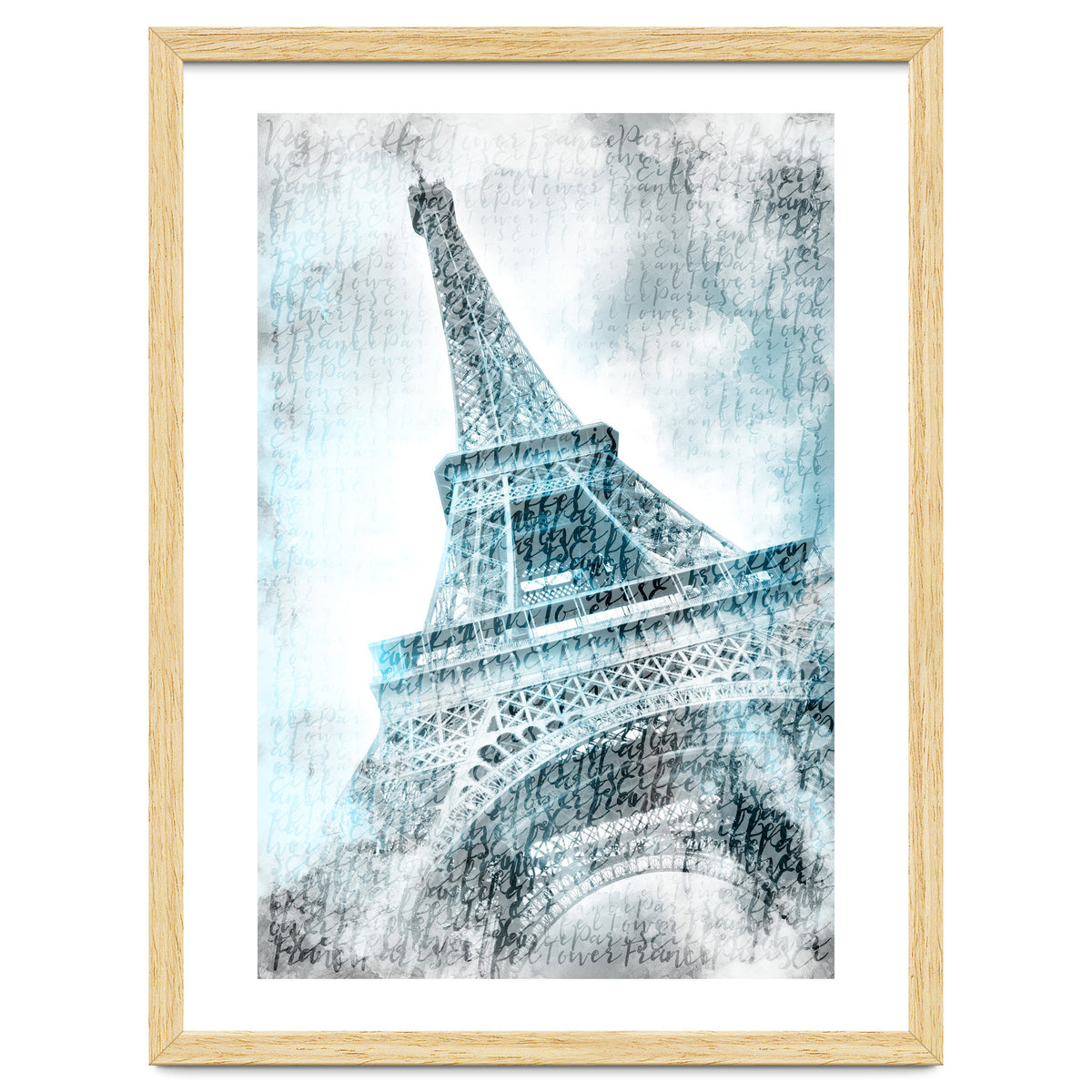 PARIS Watercolor Eiffel Tower | turquoise
