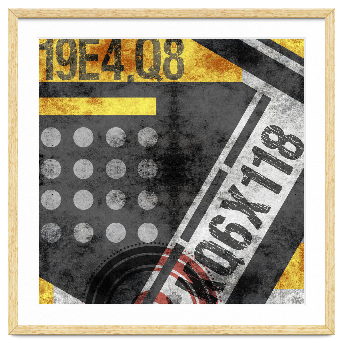 Abstract Industrial Black And Yellow