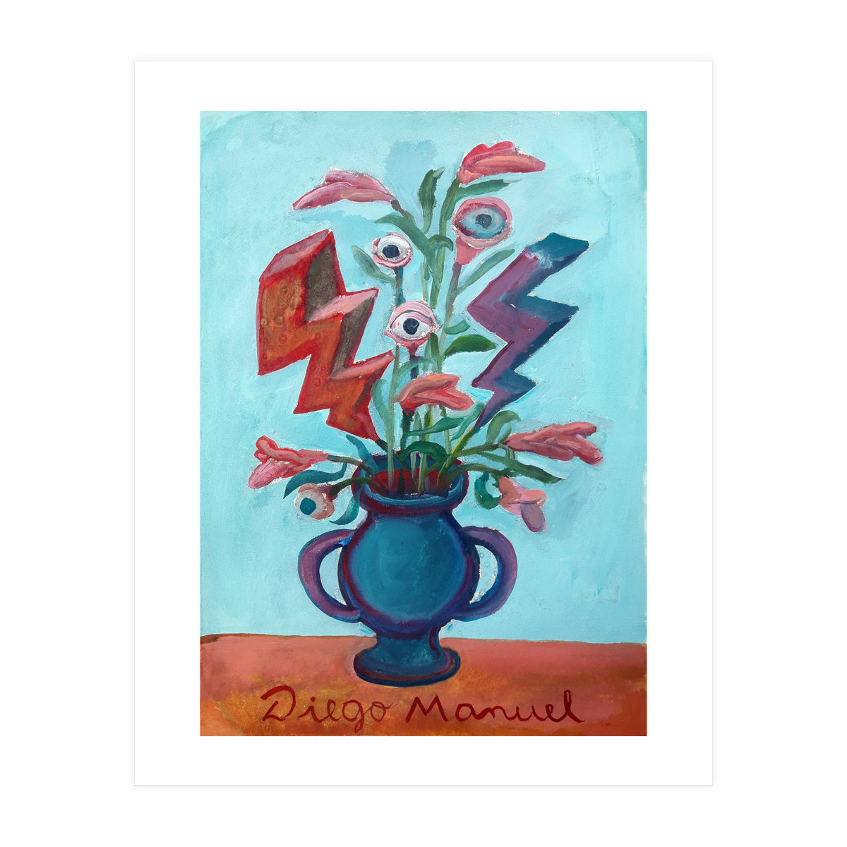 Florero Con Dos Rayos (Print Only)