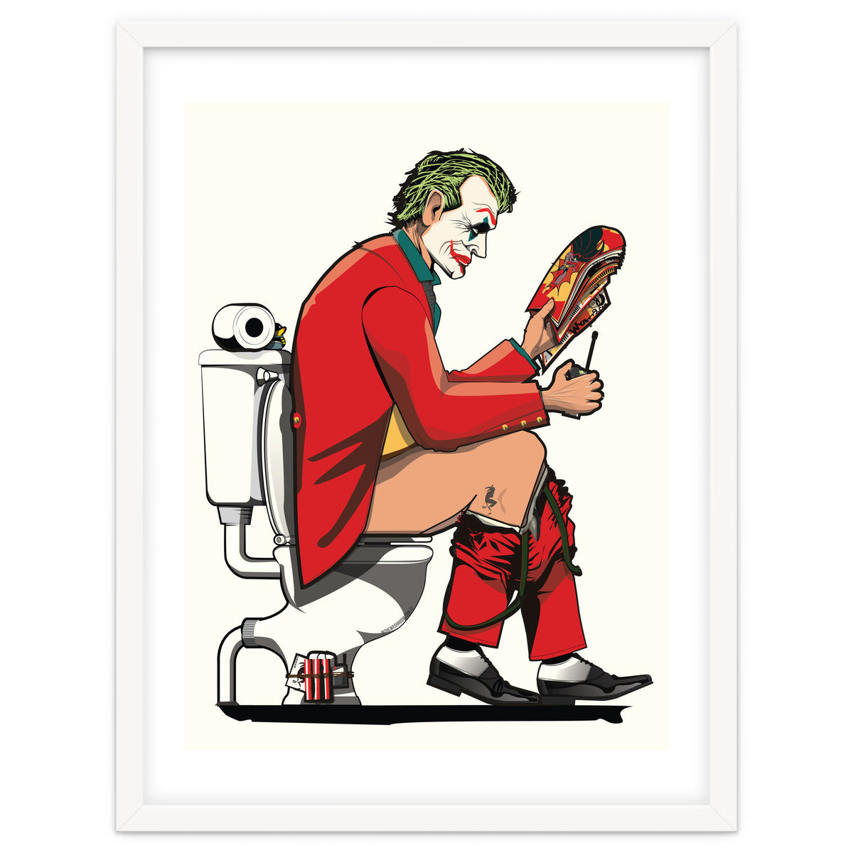 Joker on the Toilet, funny Bathroom Humour