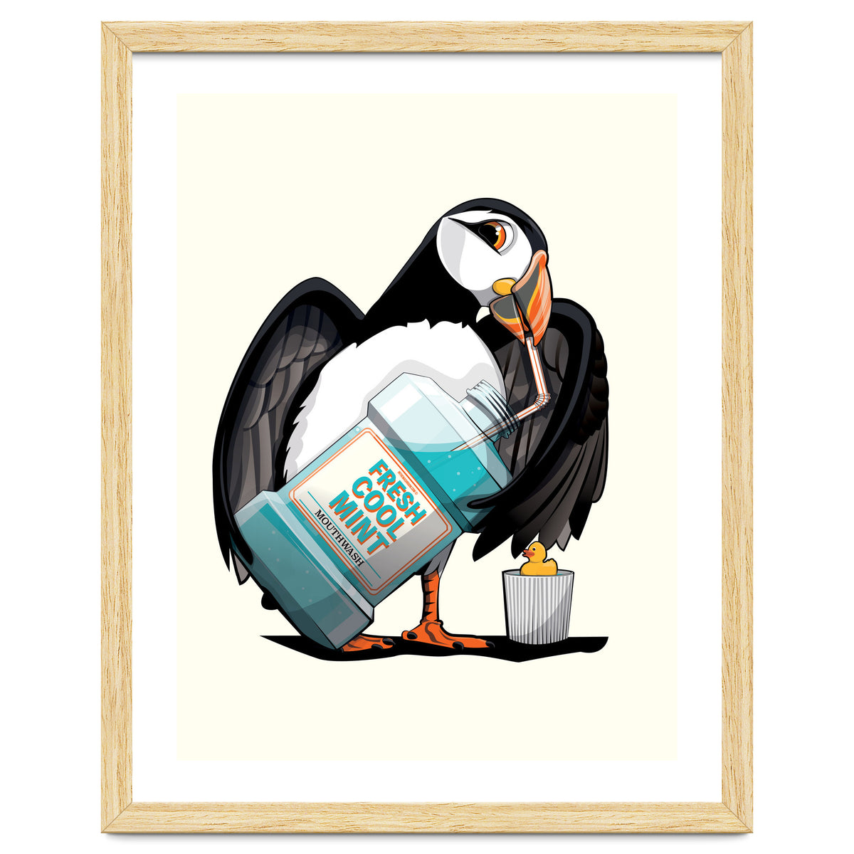 Puffin using Mouthwash