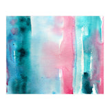 Turquoise love || abstract watercolor (Print Only) thumbnail