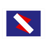 Geometric Shapes No. 68 - red & royal blue (Print Only) thumbnail